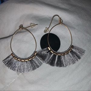 Altard State Gray Fringe Earrings